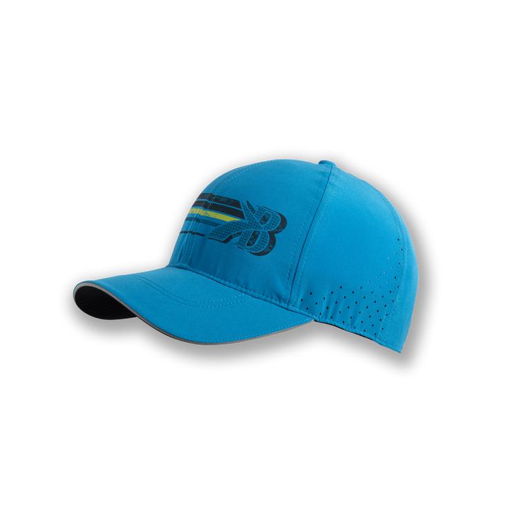 Brooks Sherpa - Mens Running Hat - Electric Blue/Flying B Stripe (78925UBGQ)